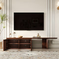 Modern TV Stand, Extendable with Storage Entertainment Center Living Room TV Stand - Walnut 78.7