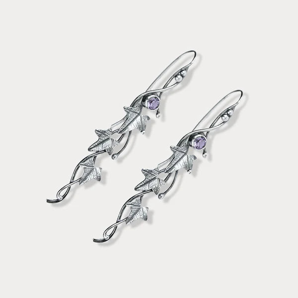 Botanical Vine & Pearl Drop Earrings