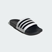 Men's Adidas Adilette Comfort Slides - White/Black