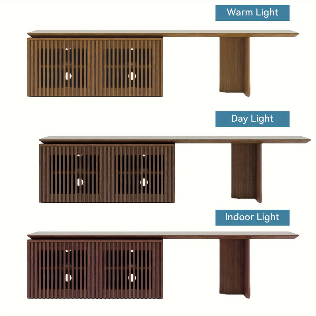 Modern TV Stand, Extendable with Storage Entertainment Center Living Room TV Stand - Walnut 78.7