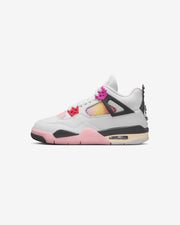 JORDAN GS AJ 4 RETRO - OFF WHITE/ FIRE PINK/ ANTHRACITE