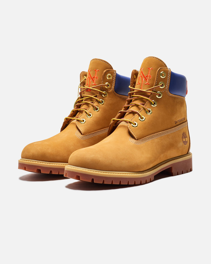 TIMBERLAND X MLB 6" PREMIUM BOOT 'NY METS' - WHEAT