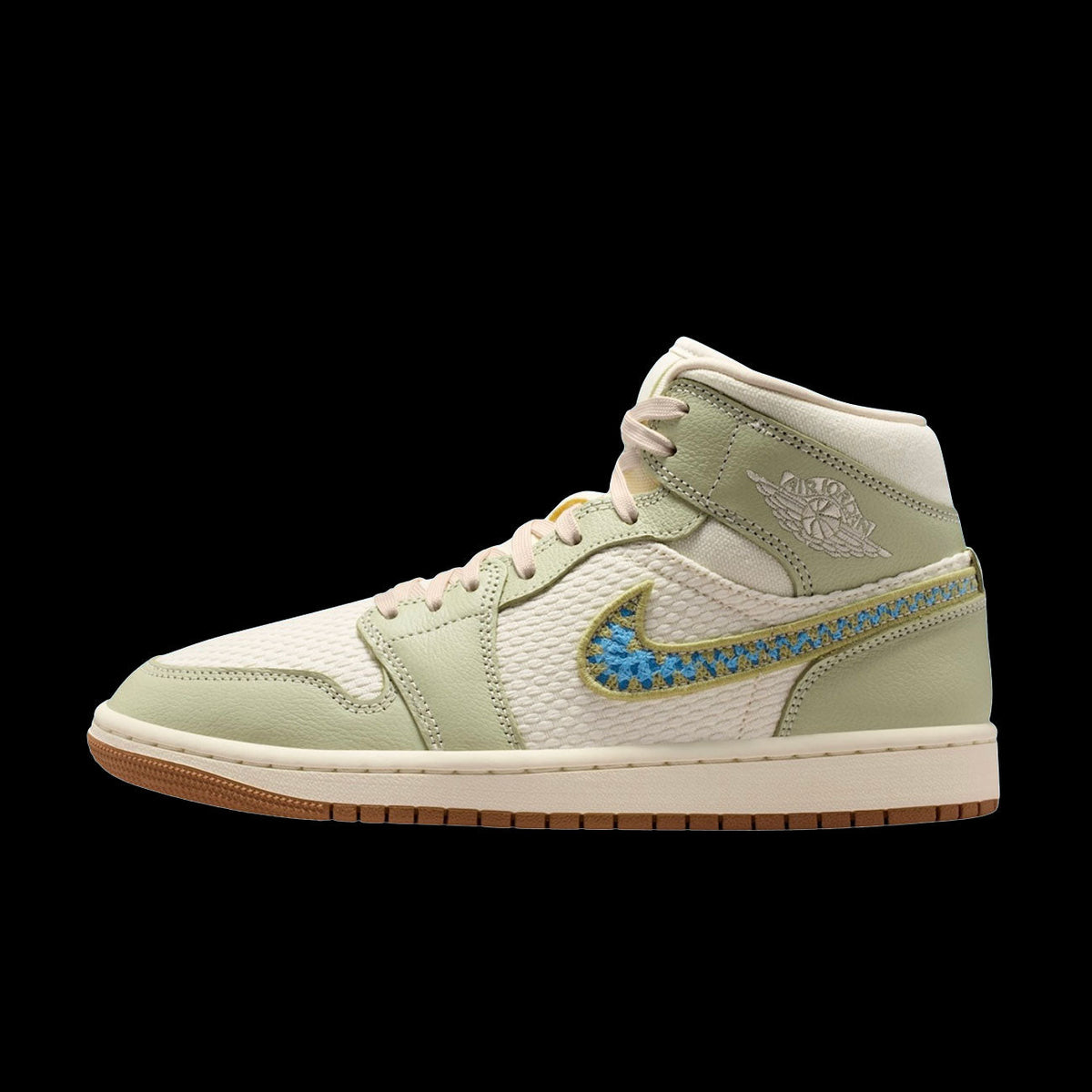 WMNS Air Jordan 1 Mid SE (Olive Aura/Pearl White-Lawn)